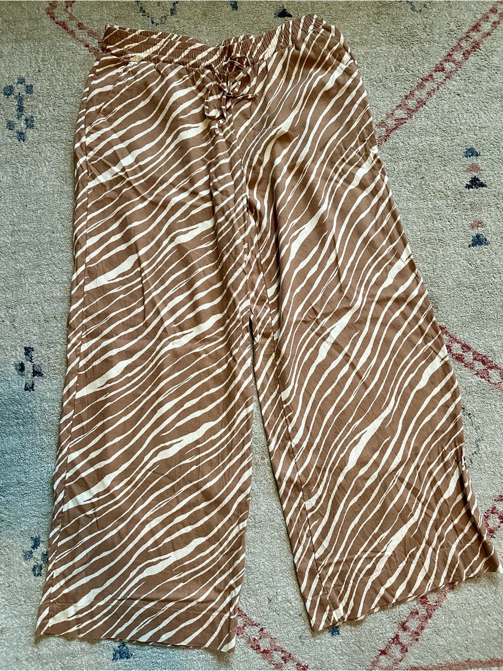 Zebra Wide-Leg Pants